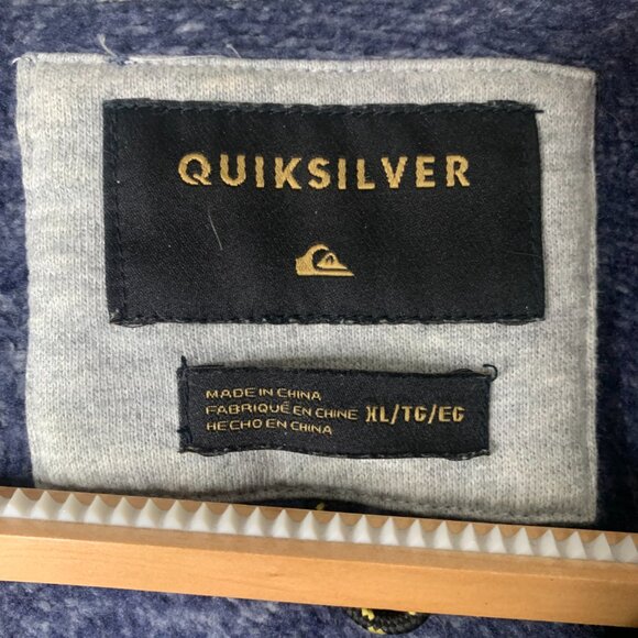 Quiksilver, MensHoodie, Winter, Cozy.FullZip, XLSize, Blue&Grey,SurfStyle,Casual - Picture 2 of 16